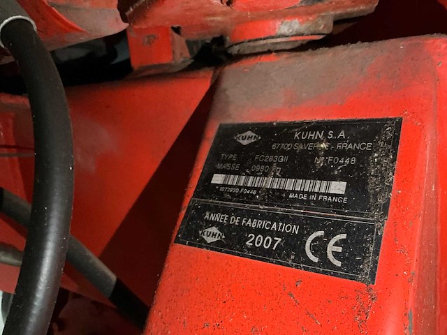 2007 kuhn fc283 gii schijvenmaaier met kneuzer - afbeelding 11 van  19