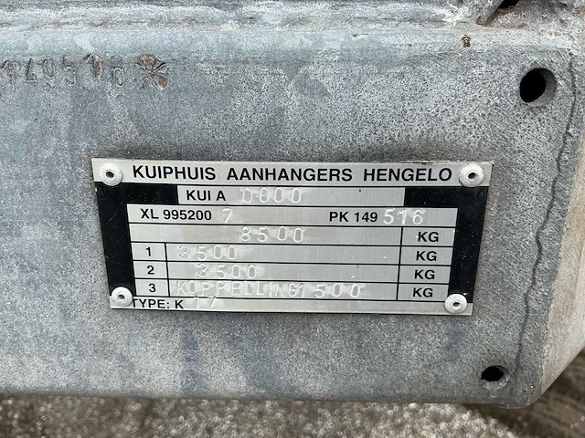 2007 kuiphuis k17 aanhangwagen - afbeelding 24 van  38