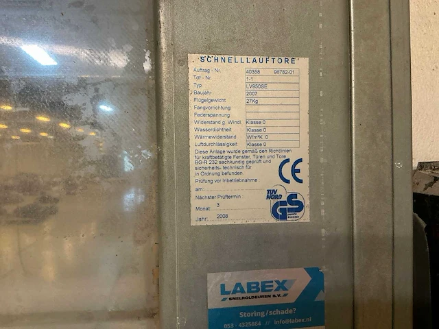 2007 labex lv950se snelloopdeur - afbeelding 4 van  6