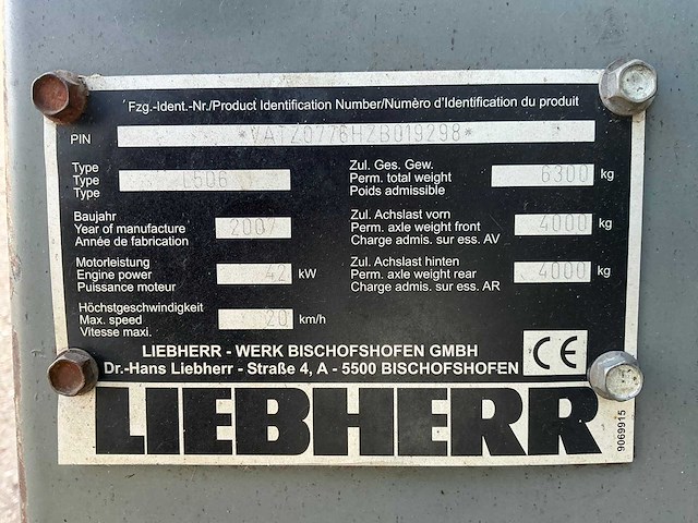 2007 liebherr l 506 stereo shovel - afbeelding 33 van  40