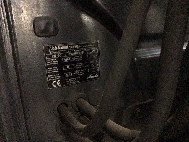 2007 linde e16 vorkheftruck - afbeelding 4 van  12