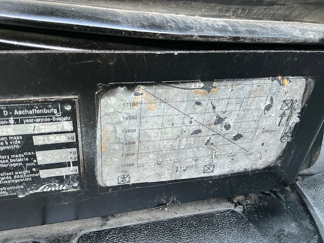 2007 linde h180 vorkheftruck - afbeelding 26 van  35