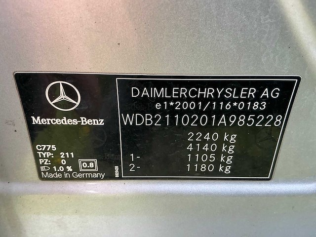 2007 mercedes-benz e-klasse 280 cdi avantgarde personenauto - afbeelding 22 van  29