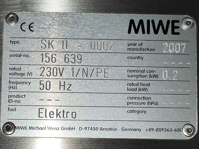 2007 miwe ec 6.0604 elektrische convectie oven - afbeelding 3 van  11