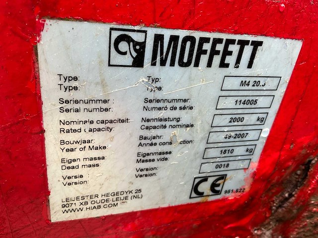 2007 moffett m4 20.3 meeneemheftruck - afbeelding 22 van  30