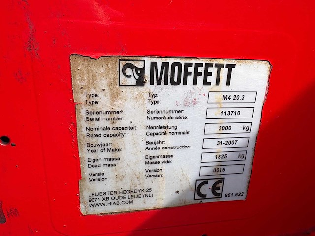 2007 moffett m4 20.3 zijlader /kooiaap - afbeelding 11 van  24