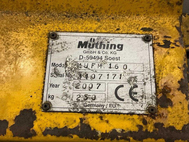 2007 müthing mufm 160 klepelmaaier - afbeelding 7 van  7
