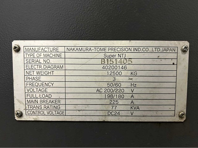2007 nakamura super ntj cnc-draaibank - afbeelding 14 van  21