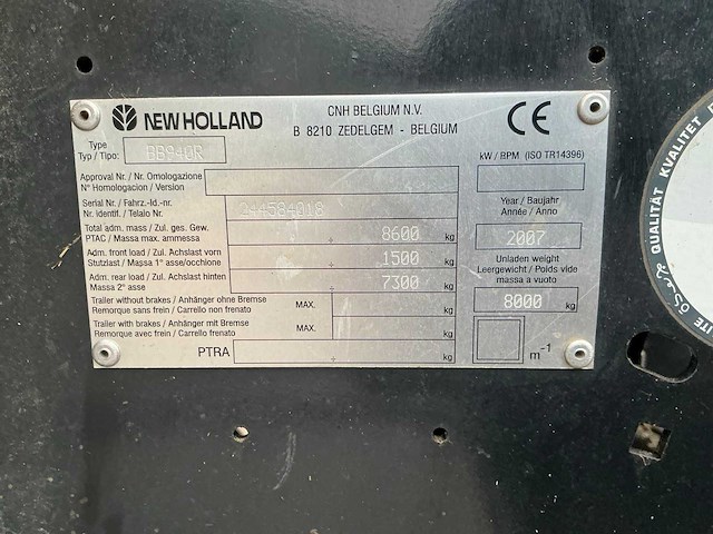 2007 new holland bb940a balenpers - afbeelding 16 van  23