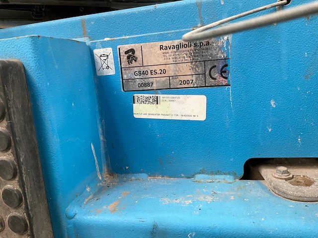 2007 ravaglioli g840 es.20 banden de-en montageapparaat - afbeelding 6 van  7