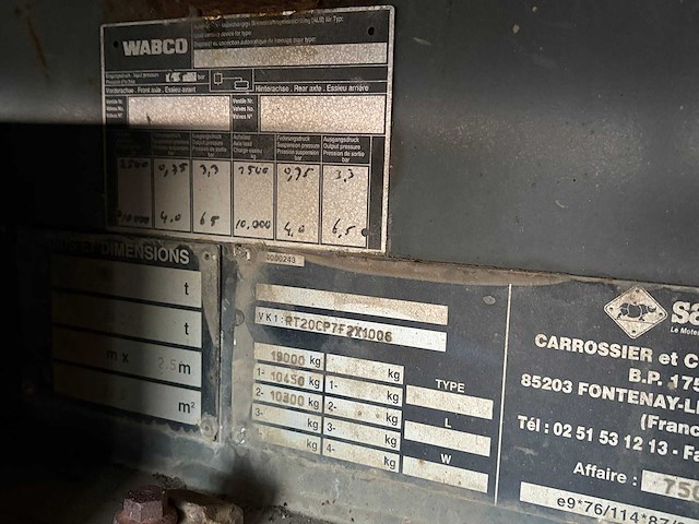 2007 samro 19t schamel aanhangwagen - afbeelding 8 van  18