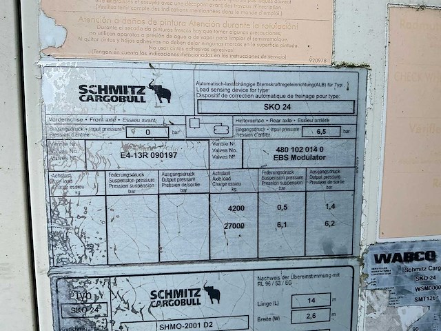 2007 schmitz sko24 geconditioneerde oplegger - afbeelding 3 van  24