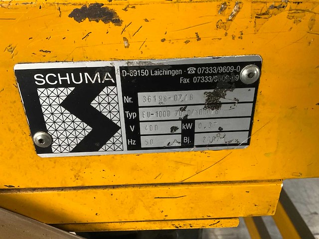 2007 schuma eu-100d 7000/1000/gl transportband - afbeelding 8 van  8