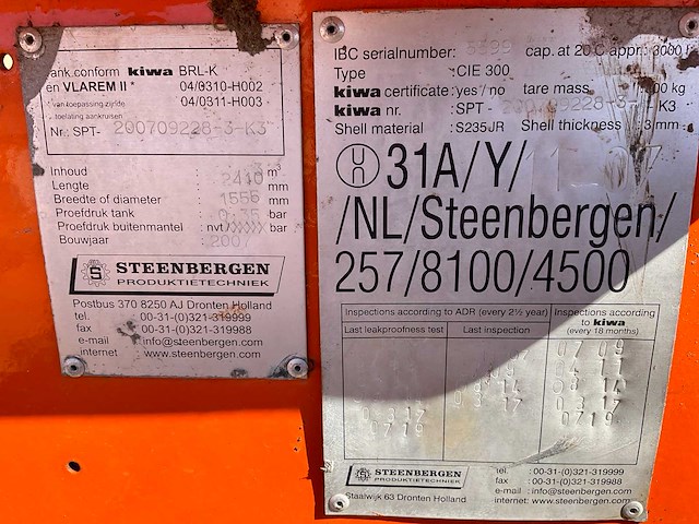 2007 steenbergen cie 300 brandstof opslagtank - afbeelding 3 van  11