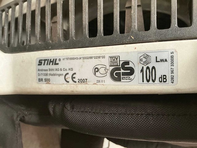 2007 stihl br500 ruggedragen bladblazer - afbeelding 6 van  8