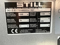 2007 still exu-s 22 elektrische palletwagen - afbeelding 6 van  14