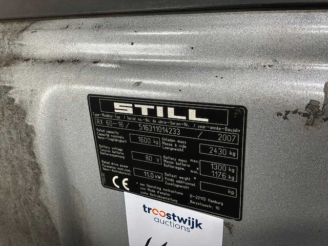 2007 still rx60-16 vorkheftruck - afbeelding 16 van  23