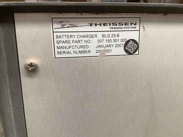 2007 theissen training systems blg 23-b acculader - afbeelding 3 van  4