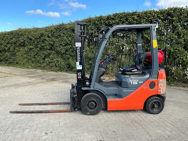 2007 toyota 02-8fgf15 vorkheftruck - afbeelding 2 van  15