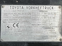 2007 toyota 62-7fdf25 vorkheftruck - afbeelding 22 van  29