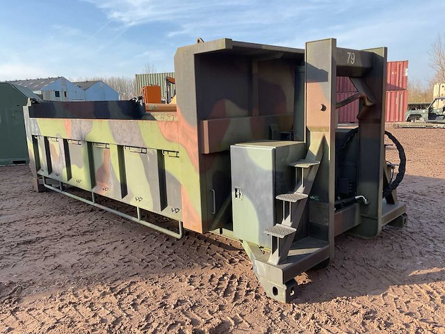 2007 uniteam 20 ft haakarm kiepbak - afbeelding 1 van  8