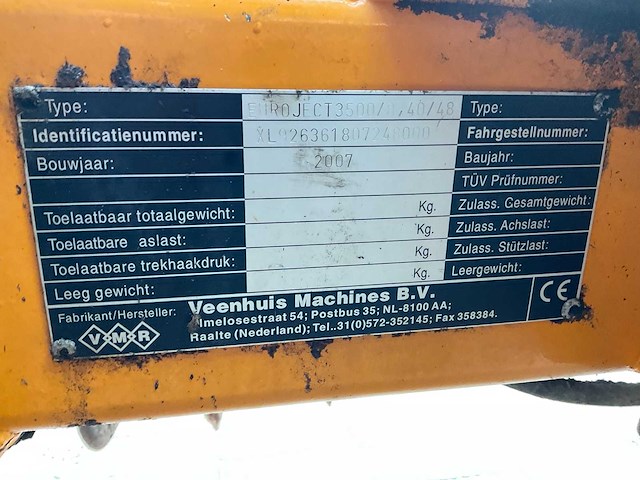 2007 veenhuis euroject 3500/8.40/48 zodenbemester - afbeelding 27 van  28