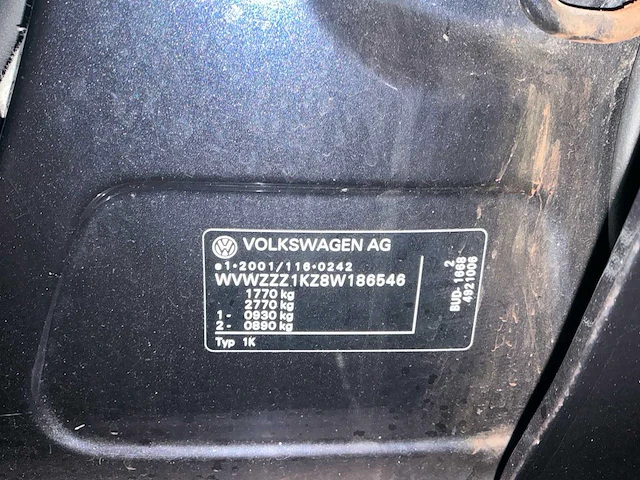 2007 volkswagen golf 1.4 easyline personenauto - afbeelding 22 van  41