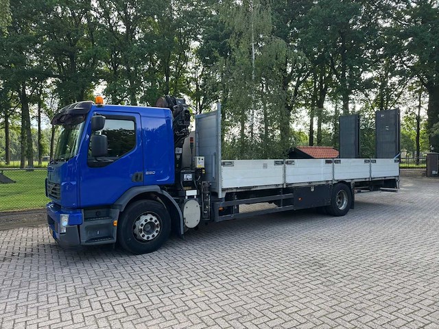 2007 volvo fe240 machinetransporter + hiab 111b-3 duo kraan vrachtwagen - afbeelding 17 van  19