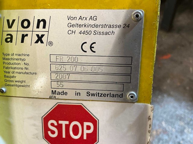 2007 vonarx fr200 vloerenschuurmachine - afbeelding 4 van  6