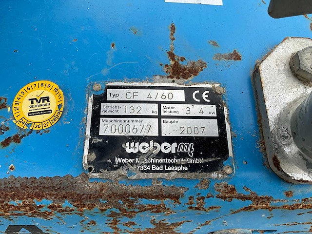 2007 weber cf4/60 trilplaat - afbeelding 2 van  10