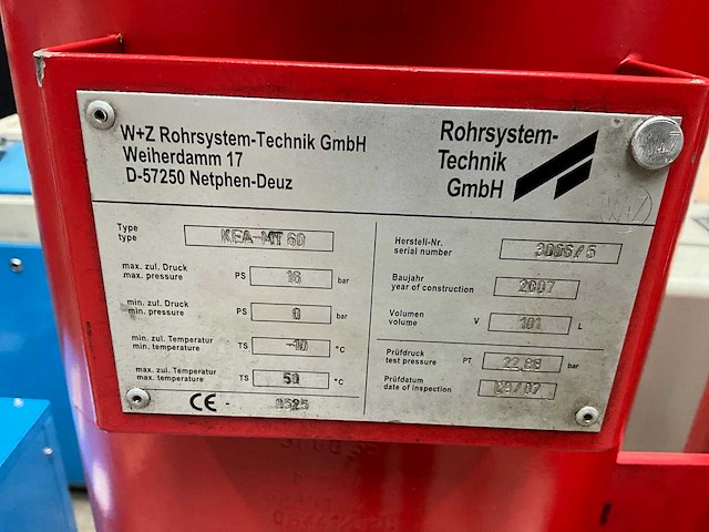 2007 w+z rohrsystem rea-mt 60 adsorptiedroger voor perslucht - afbeelding 11 van  11