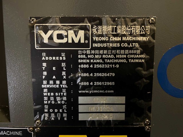 2007 ycm nsv 102a cnc universeel machinecentrum - afbeelding 8 van  19