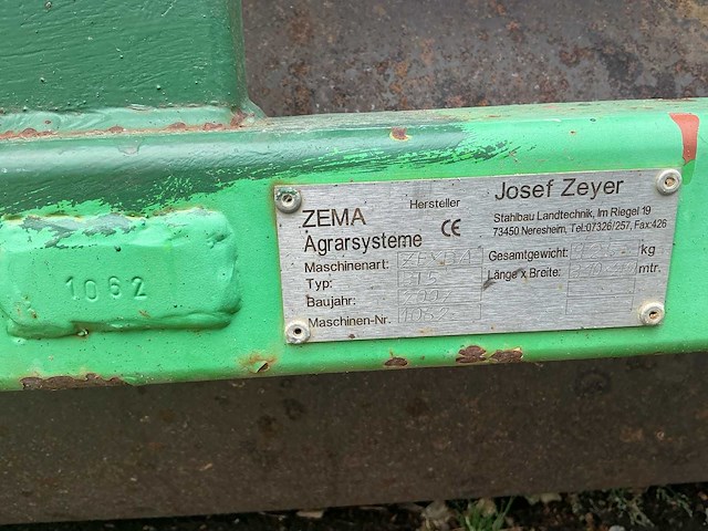 2007 zema agrarsysteme zeyba bt5 plantmachine - afbeelding 11 van  19