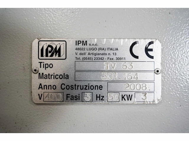 2008 - ipm - tv 63 - saw for pipe extrusion - afbeelding 7 van  7