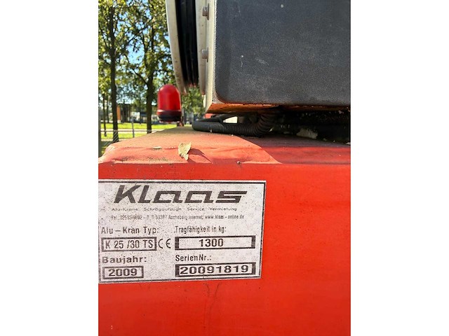 2008 - iveco daily klaas - k25-30ts - construction crane - afbeelding 4 van  15