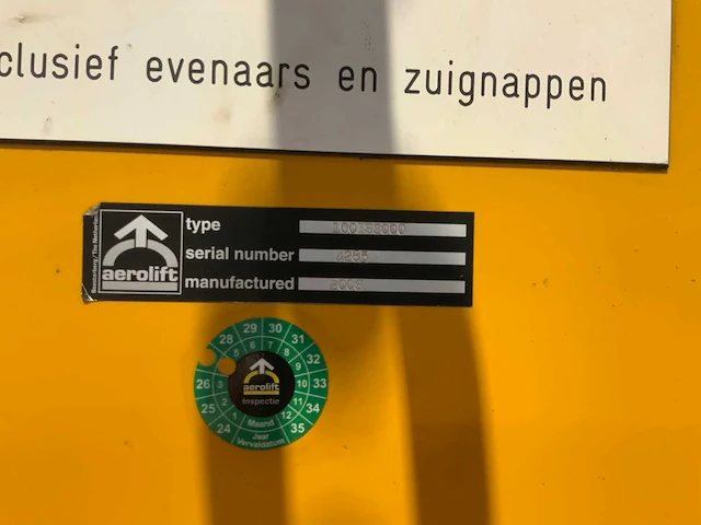 2008 aerolift 100es8800 vacuümheffer - afbeelding 2 van  10