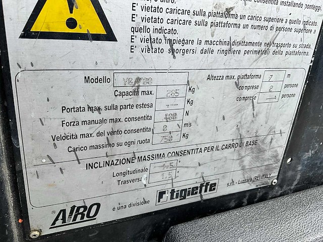 2008 airo vg 700 hoogwerker - afbeelding 5 van  8