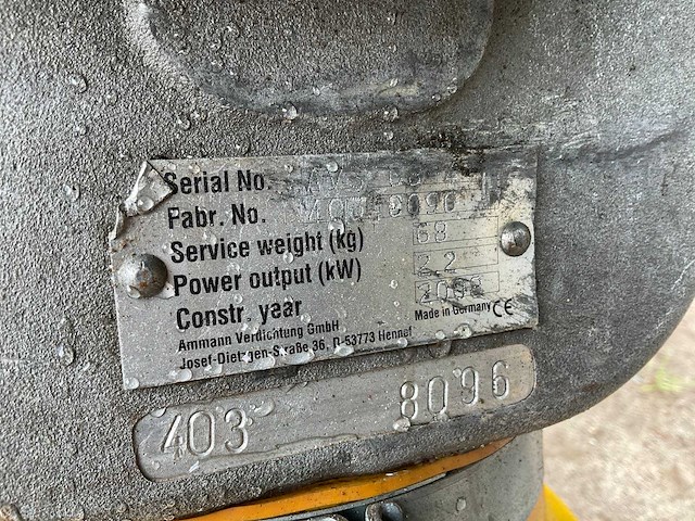 2008 ammann avs 68-4 trilstamper - afbeelding 5 van  5