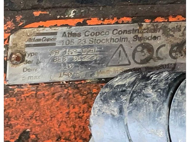2008 atlas copco / epiroc sb 152 hydraulische sloophamer - afbeelding 8 van  8