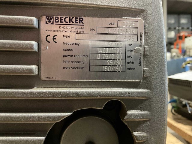 2008 becker vt 4.25 vacuümpomp - afbeelding 2 van  2