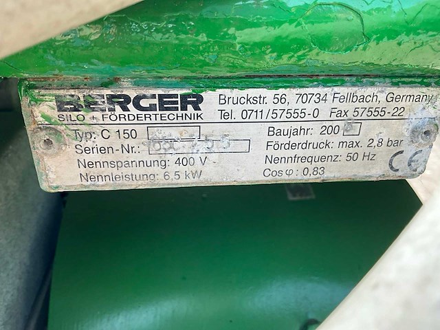 2008 berger c 150 silo overblaas-systeem - afbeelding 7 van  7