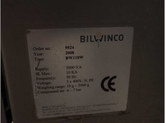 2008 bilwinco bw118w multihead weger - afbeelding 7 van  7
