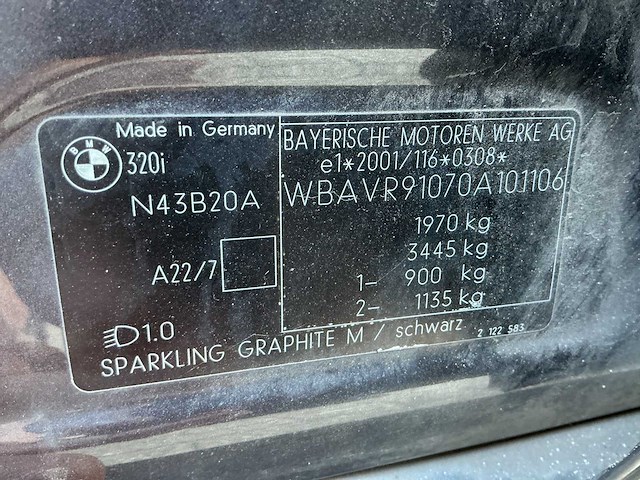 2008 bmw 320i touring personenauto - afbeelding 18 van  27