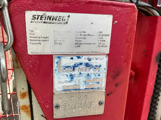 2008 bocker superlift z320 bouwlift - afbeelding 4 van  13