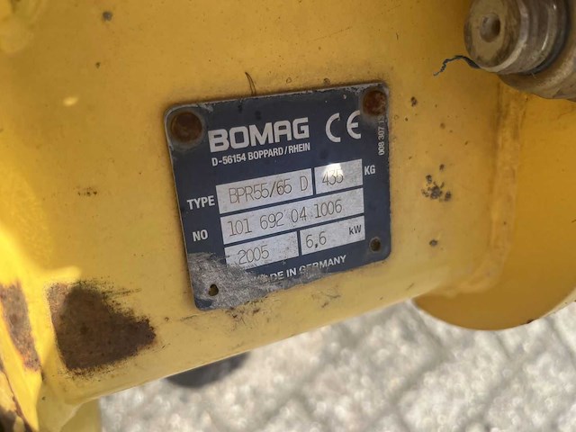 2008 bomag - bpr55/65 - trilplaat - afbeelding 5 van  5