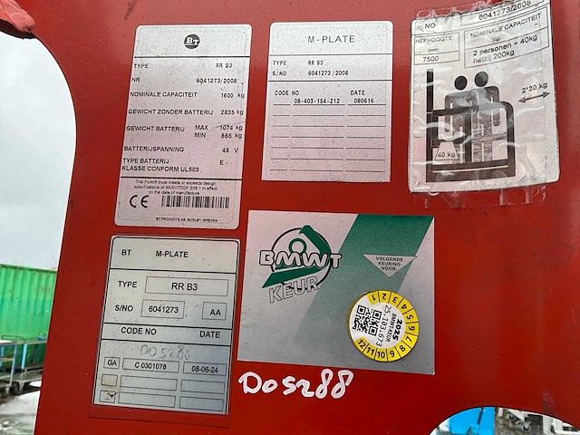 2008 bt rr b3 reach truck - afbeelding 9 van  19