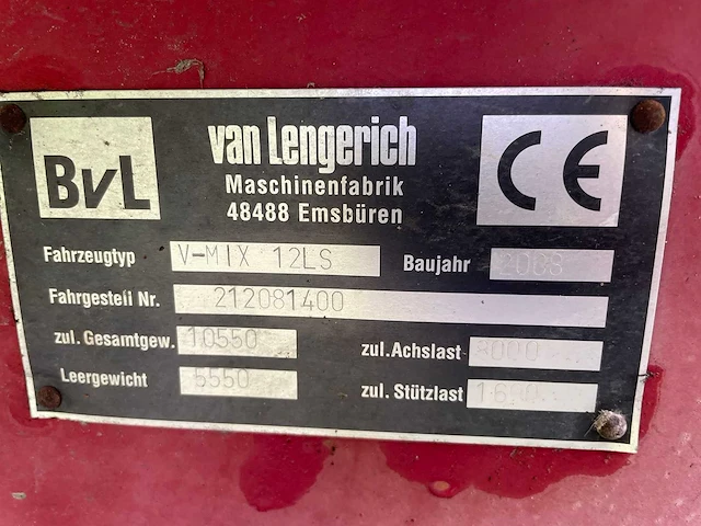 2008 bvl v-mix 12 ls plus voermengwagen - afbeelding 49 van  49