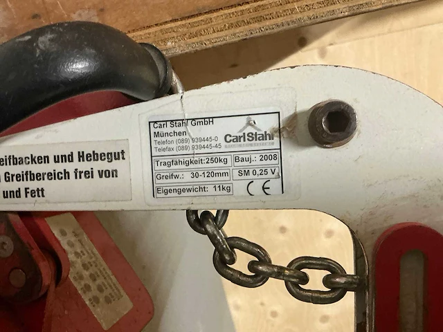 2008 carlstahl hefklem 250kg - afbeelding 3 van  5