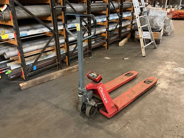 2008 climax pm20w hand hydraulische palletwagen met weegsysteem - afbeelding 3 van  6