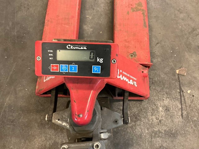 2008 climax pm20w hand hydraulische palletwagen met weegsysteem - afbeelding 5 van  6